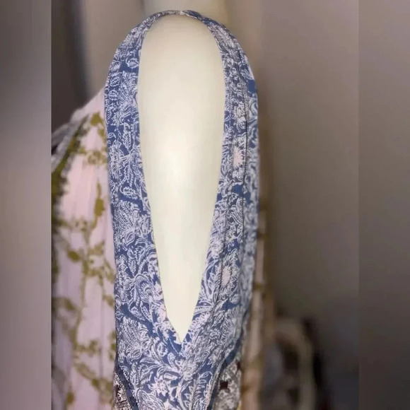 Free People Portobello Road Boho Cold Shoulder Tunic Mini Dress Womens s - Picture 7 of 16